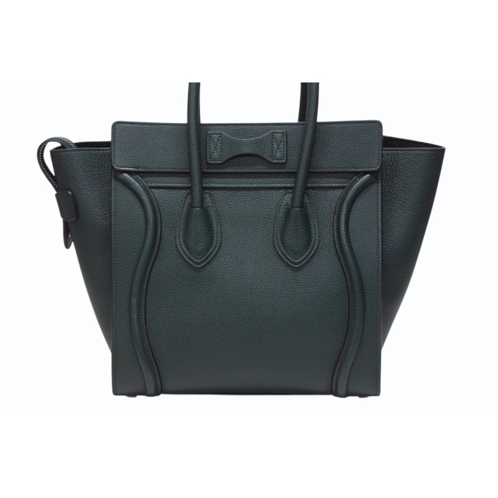 Celine Luggage Shopper handbag dark green leather - Picture 3 of 9